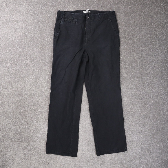 Calvin Klein Corduroy 34x30 Dark Wash Black Wide Leg Straight Leg Pants - Picture 1 of 12